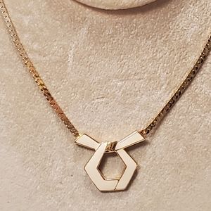 Monet signed vintage collar necklace 15"